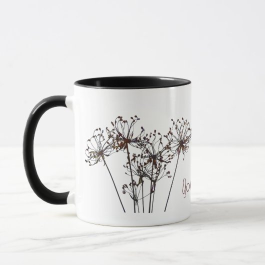 Wasserfarbene getrocknete Blume Tasse (Links)