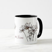 Wasserfarbene getrocknete Blume Tasse (VorderseiteRechts)
