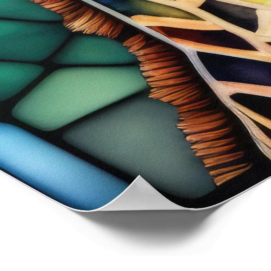 Wasserfarbene Giraffe Poster (Ecke)