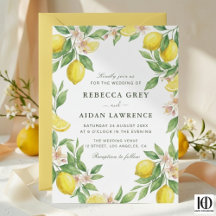 Wasserfarbene Girlande Mediterrane Zitrus Hochzeit