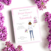 Wasserfarbene Girls Backen Brautparty Einladung