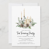 Wasserfarbene Grünanlagen - Kerzen Party (Vorderseite)