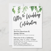 Wasserfarbene Grünanlagen nach der Hochzeitsfeier Einladung (Vorderseite)