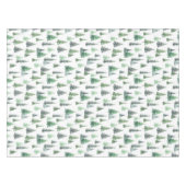 Wasserfarbene, grüne Bäume Waldmuster Tischdecke (Vorderseite (Horizontal))