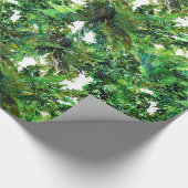 Wasserfarbene grüne Farnwald-Herbstmuster Geschenkpapier (Ecke)