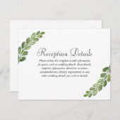 Wasserfarbene Grüne Frühjahrswoche Details Begleitkarte (Vorne/Hinten)