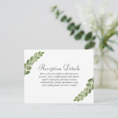 Wasserfarbene Grüne Frühjahrswoche Details Begleitkarte (Stehend Vorderseite)