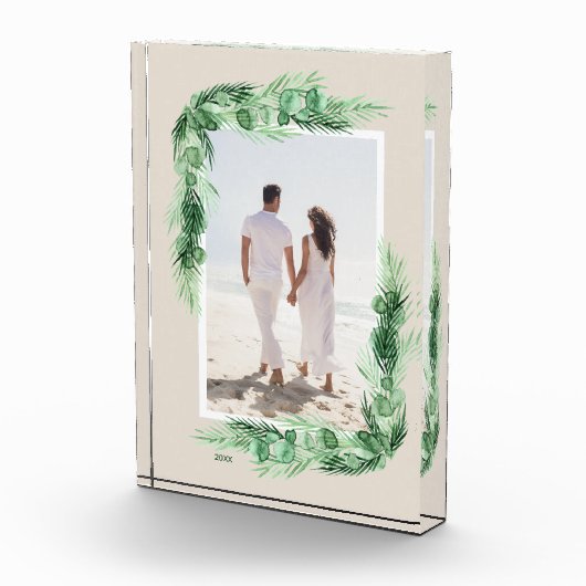 Wasserfarbene Grünflächen Grenze Fotoblock (Rechts)