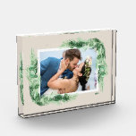 Wasserfarbene Grünflächen Grenze Fotoblock<br><div class="desc">Dieses charmante Foto-Block verfügt über Ihr Lieblings-Foto mit Aquarellfarben-Blätter auf JEDEM FARBHINTERGRUND, um Ihr Foto. Ändern Sie das Datum auf das aktuelle Jahr oder Sie können es löschen oder weitere Informationen hinzufügen. Gut als Geschenk oder um Ihr Lieblings-Foto in Ihrer eigenen Zuhause zu zeigen. *VERTIKALES Layout für Sie in unserem...</div>