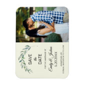 Wasserfarbene Grünpflanzen Botanisches Foto Save t Magnet (Vertikal)