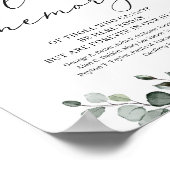 Wasserfarbene Grünpflanzen In liebevollem Gedächtn Poster (Ecke)