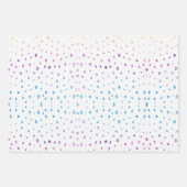 Wasserfarbene Hand abstrakter Quadratkreis gezogen Geschenkpapier Set (Vorderseite)