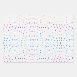 Wasserfarbene Hand abstrakter Quadratkreis gezogen Geschenkpapier Set