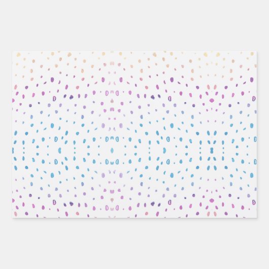 Wasserfarbene Hand abstrakter Quadratkreis gezogen Geschenkpapier Set (Vorderseite)