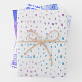 Wasserfarbene Hand abstrakter Quadratkreis gezogen Geschenkpapier Set (Beispiel)