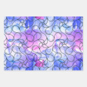 Wasserfarbene Hand abstrakter Quadratkreis gezogen Geschenkpapier Set (Vorderseite 3)