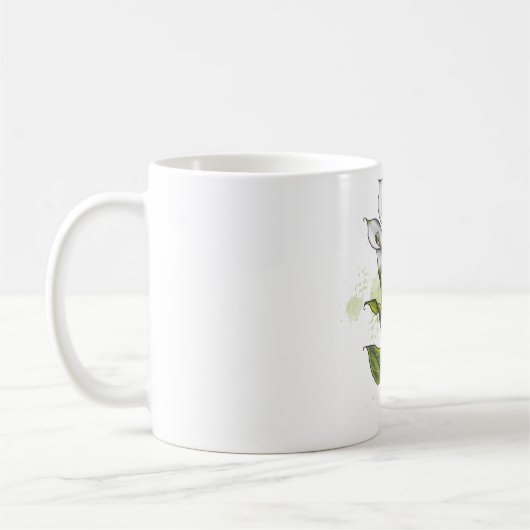 Wasserfarbene handbemalte Calla Lily-Blume Kaffeetasse (Links)