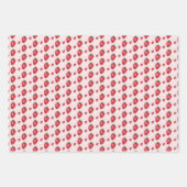 Wasserfarbene, handbemalte Erdbeeren Geschenkpapier Set (Vorderseite 3)