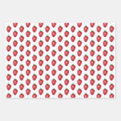 Wasserfarbene, handbemalte Erdbeeren Geschenkpapier Set (Vorderseite)