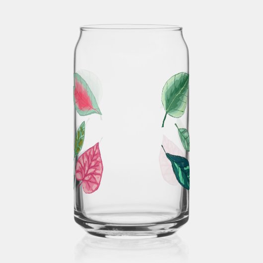 Wasserfarbene handbemalte farbige Foliage Dosenglas (Rechts)