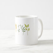 Wasserfarbene handbemalte farbige Foliage Kaffeetasse (VorderseiteRechts)