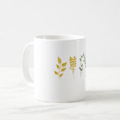 Wasserfarbene handbemalte farbige Foliage Kaffeetasse (Vorderseite Links)