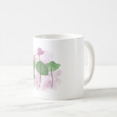 Wasserfarbene handbemalte Lotus Kaffeetasse (VorderseiteRechts)