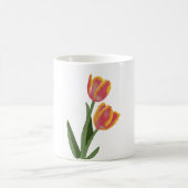 Wasserfarbene handbemalte Tulip-Blume Kaffeetasse (Mittel)