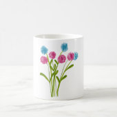 Wasserfarbene, handbemalte, wilde Blume Kaffeetasse (Mittel)