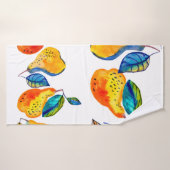 Wasserfarbene, handgemalte Birnen im nahtlosen Rah Badehandtuch (Badehandtuch)