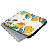 Wasserfarbene, handgemalte Birnen im nahtlosen Rah Laptopschutzhülle (Vorne Knopf)