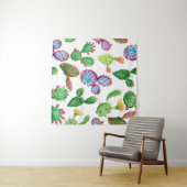 Wasserfarbene handgemalte tropische Kakteen. nahtl Wandteppich (Beispiel (Horizontal))