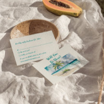 Wasserfarbene handgezogene Hochzeit am Strand