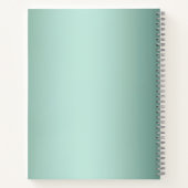 Wasserfarbene, handgezogene Welpe mit Pulverblauen Notizblock (Rückseite)