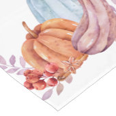 Wasserfarbene Herbstblätter und Pumpkins Kurzer Tischläufer (Ecke)