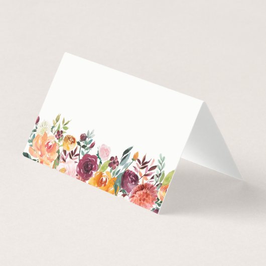 Wasserfarbene Herbstblüten Blütenhochzeit (Vorderseite)