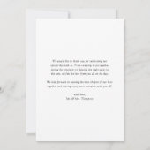 Wasserfarbene Herbstblüten Blütenhochzeit Dankeskarte (Rückseite)