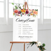 Wasserfarbene Herbstblüten Reihenfolge der Veranst Poster