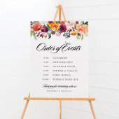 Wasserfarbene Herbstblüten Reihenfolge der Veranst Poster