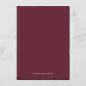 Wasserfarbene Herbstblüten Wünsche für Neugeborene Begleitkarte (Rückseite)