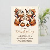 Wasserfarbene Herbstfarben Pumpkin Gewürzfreude Einladung (Stehend Vorderseite)