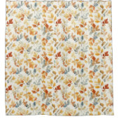 Wasserfarbene Herbstleaves - Gemütliche Herbstland Duschvorhang (Vorderseite)