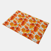 Wasserfarbene Herbstleaves - lebhafte Herbstfolien Fußmatte (Schrägansicht)