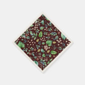 Wasserfarbene Herbstverläufe auf Burgund Serviette (Ecke)