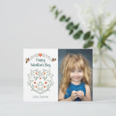 Wasserfarbene Herz - Valentine Fotokarte Postkarte (Stehend Vorderseite)