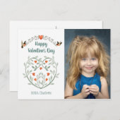 Wasserfarbene Herz - Valentine Fotokarte Postkarte (Vorne/Hinten)