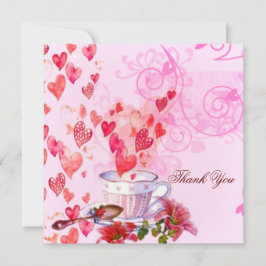 Wasserfarbene Herzen und Blume