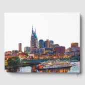 Wasserfarbene Hochzeit am Nashville Riverfront Gästebuch (Rückseite)