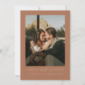 Wasserfarbene Hochzeit im Herbst Save the Date Einladung (Rückseite)