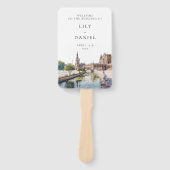 Wasserfarbene Hochzeitsmappe Sevilla Spanien Fächer (Vorderseite)